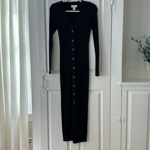 H&M Black Knit Bodycon Dresss (Small)